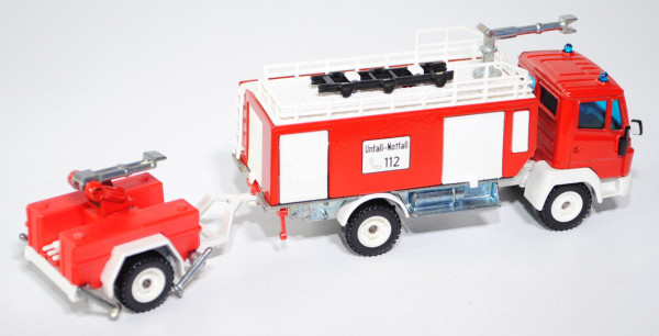 00002 Mercedes LN-2 TLF mit Feuerwehr-Spritze, verkehrsrot/cremeweiß, Unfall-Notfall / C 112, LKW12,