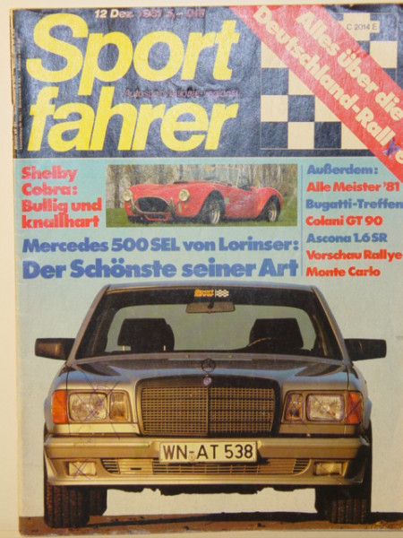 Sport fahrer, Heft 12, Dezember 1981