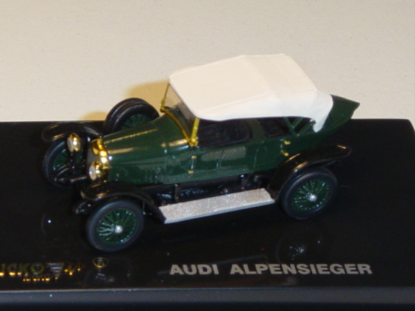 Audi Alpensieger, tannengrün, Verdeck geschlossen, Ricko / Busch, 1:87, PC-Box