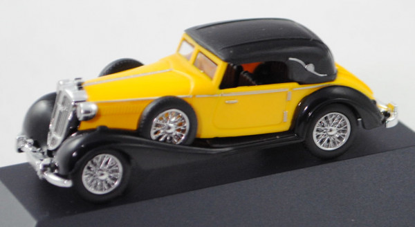 Horch 853 Sport-Cabriolet (Mod. 35-39), gelb, Busch, 1:87, PC-Box (TECHNO CLASSICA ESSEN® 1999)