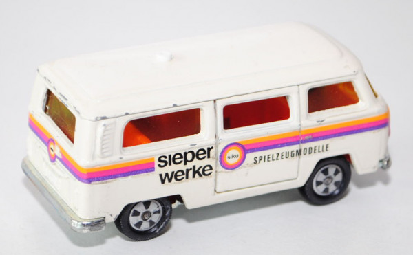VW Bus (Typ T2b), Modell 1972-1979, cremeweiß, sieper / werke / siku / SPIELZEUGMODELLE, Verglasung