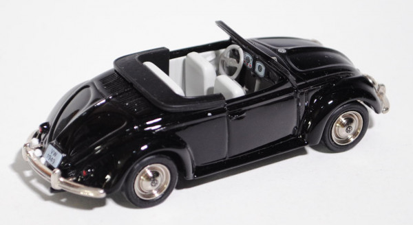 VW-Hebmüller-Cabriolet offen (Typ 14), Modell 1949-1952, Baujahr 1949, schwarz, innen lichtgrau, Ver
