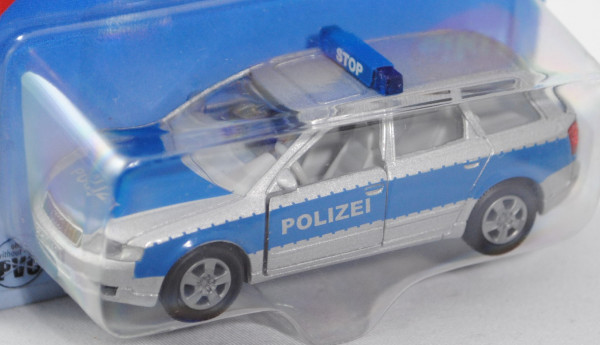 00002 Audi A4 Avant 2.5 TDI quattro (B6, Typ 8E, Modell 2001-2004) Polizei-Verkehrsdienst, silbergra