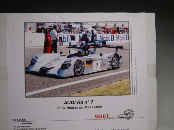 Audi R8R, ALMS 2000, Abt, Nr. 7, Bausatz, Le Mans, 1:24, mb