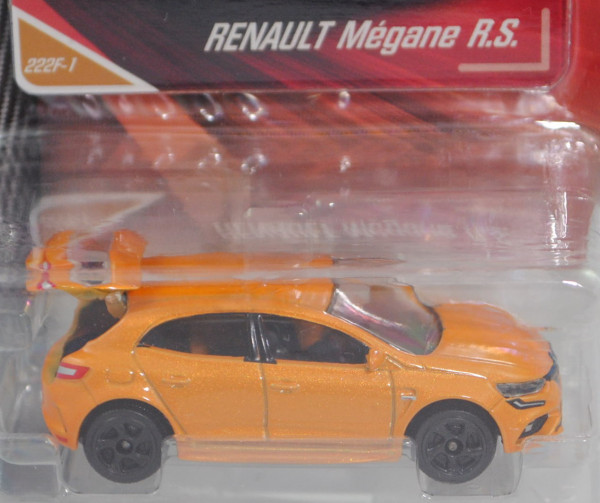 Renault Mégane R.S. (4. Gen., Typ IV, Mod. 2018), narzissengelbmet., Nr. 222F-1, majorette, 1:63, mb