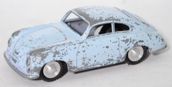 Porsche 356 Coupé (Typ Urmodell, Modell 1951-1955), hell-lichtblau, Märklin, ca. 1:45 (Lackschäden)