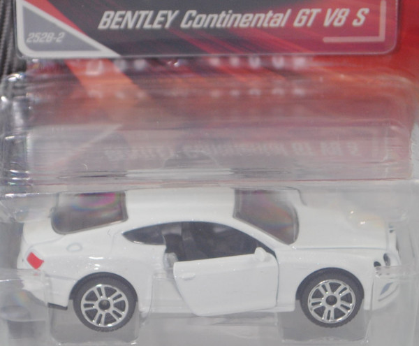 Bentley Continental GT II V8 S 4.0 (Mod. 2014-2015), reinweiß, Nr. 252B-2, majorette, 1:64, Blister