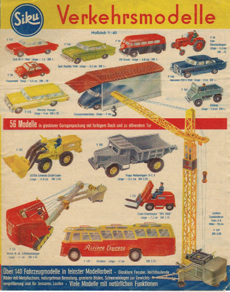 Verbraucherprospekt / Katalog 1961, mit Knickspuren, 4 Seiten, 17,2 x 21,6 cm