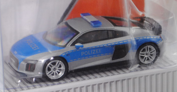 Audi R8 V10 plus (Typ 4S, 2. Generation, Modell 2015-) German Police, silbergraumetallic, POLIZEI