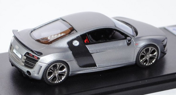 Audi R8 GT, Mj. 2011, mattgraumetallic, Looksmart Models (Handarbeitsmodell), 1:43, PC-Box, limitier