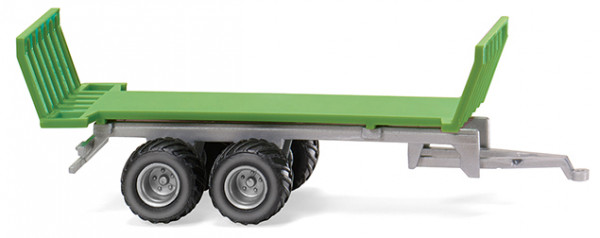 Joskin Futtertransporter, Fahrzeugaufbau grün, Fahrgestell+Felgen silber, N-Spur, Wiking, 1:160, mb