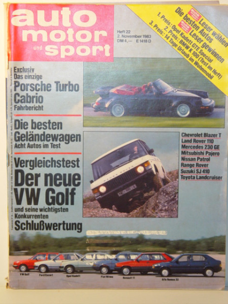 auto motor und sport, Heft 22, 2. November 1983