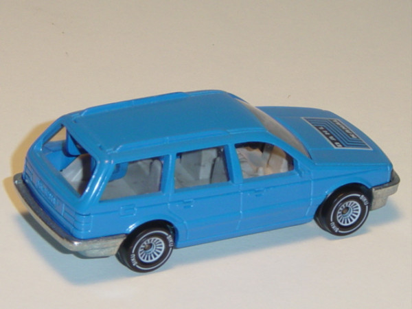 VW Passat Variant (B3, Typ 35i), Modell 1988-1993, himmelblau, innen lichtgrau, Lenkrad schwarz, DAH