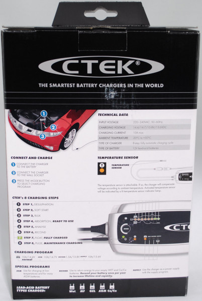 MXS 10 CTEK® Hochfrequenzladegerät 12V, 10A mit Ladezustandsanzeige, incl. 2 Anschlusskabel und 1 Au