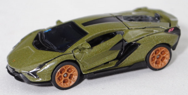 Lamborghini Sián FKP 37 (Modell 2019-) (Nr. 219I), h.-olivgrünmet. (verde gea), majorette, 1:66, mb