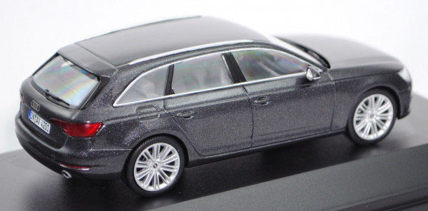 Audi A4 Avant (B9, Typ 8W, Modell 2015-), daytonagrau, Minimax, 1:43,  Werbeschachtel, Produktarchiv, Online-Shop