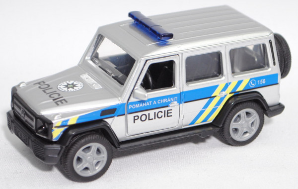 06101 CZ Mercedes-Benz G 65 AMG (Modell 12-15) Federal Police, weißalu, POLICIE, SIKU, 1:50, L17mpK