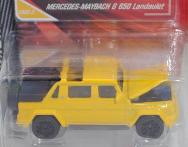 Mercedes-Maybach G 650 Landaulet (Modell 2017), verkehrsgelb, Nr. 250C-3, majorette, 1:61, Blister