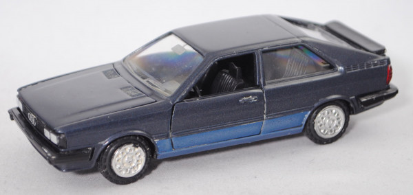 Audi Coupé GT 5S (B2, Typ 81C, Modell 1980-1983), heliosblaumet./azurmet., Conrad, 1:43, Werbebox