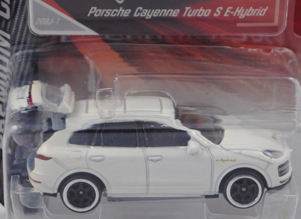 Porsche Cayenne Turbo S E-Hybrid (Modell 2019-), perlmuttweiß, Nr. 209J-1, majorette, 1:64, Blister