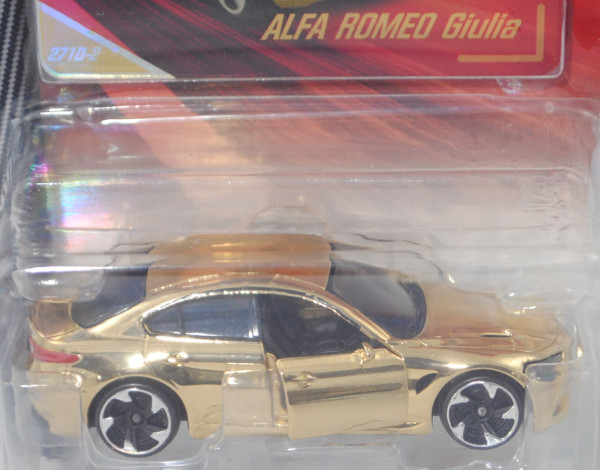 Alfa Romeo Giulia Quadrifoglio (Typ 952, Modell 2016-), gold, majorette, 1:60, mb Gold Edition 2021