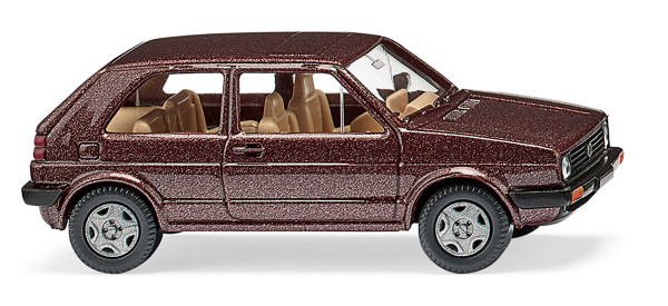 VW Golf II (2. Generation, Typ 19E, Mod. 1983-1987), umbrabraun metallic (LB8V), Wiking, 1:87, mb