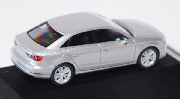 Audi A3 Limousine (Typ 8V), Modell 2013-, lotusgrau, Herpa, 1:87, Werbeschachtel