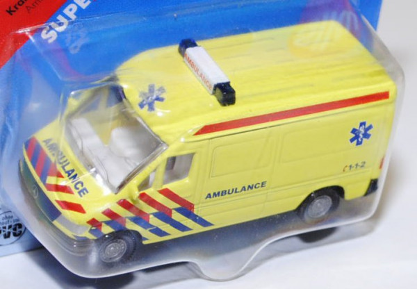 00302 Mercedes-Benz Sprinter (T1N, Mod. 95-00) Kastenwagen Krankenwagen, gelb, AMBULANCE, P28b