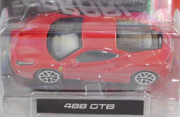 Ferrari 488 GTB (Typ F142M, Modell 2015-), rosso corsa, Bburago FERRARI RACE & PLAY, Blister