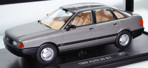 Audi 80 (3. Generation, Baureihe B3, Typ 89, Mod. 1987-1991), steingrau metallic, TRIPLE9, 1:18, mb