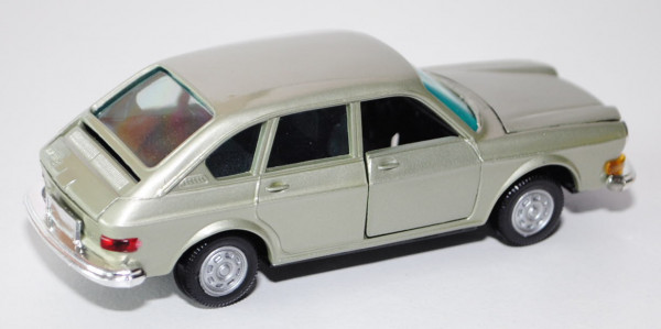 VW 411 LE (Typ 4), Modell 1968-1972, silbergrünmetallic, Türen + Motorhaube + Heckklappe zu öffnen,