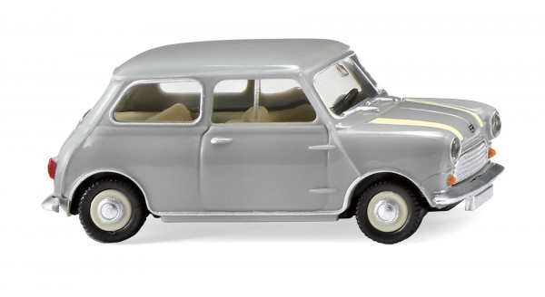 Austin 7 / Se7en (oder Morris Mini-Minor, Typ MK I, Modell 1959-1967), silbergrau, Wiking, 1:87, mb