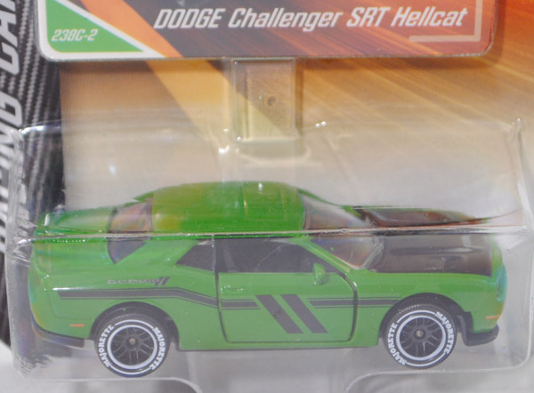 Dodge Challenger SRT Hellcat (Mod. 2014-), grasgrün/schwarz, 6-Doppelspeichen-Felge schwarz/weiß
