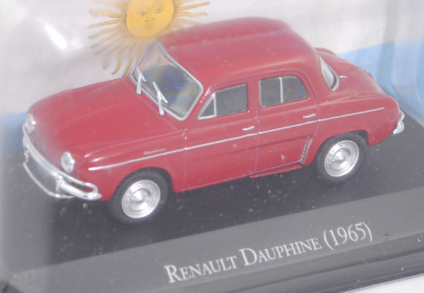 Renault Dauphine (Typ R.1094, Modell 1963-1966), purpurrot, EDITION ATLAS, 1:43, Hauben-Blister