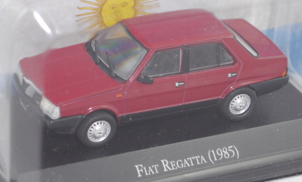 FIAT Regatte 85 (Typ 138, Modell 1983-1985), weinrot, EDITION ATLAS, 1:43, Hauben-Blister (Limited)