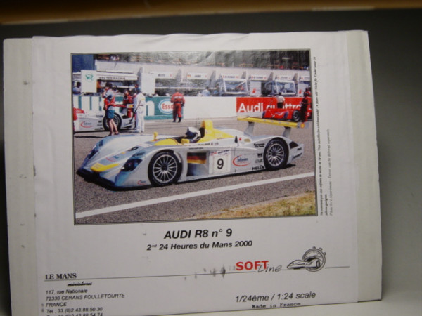 Audi R8R, ALMS 2000, Capello/Mc Nish, Nr. 9, Bausatz, Le Mans, 1:24, mb
