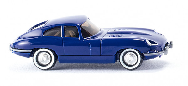 Jaguar E-Type Coupé 4,2 Liter (Serie 1, Modell 1964-1968), dunkelblau, Wiking, 1:87, mb