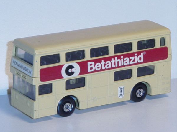 The Londoner Doppelstockbus, beige, C Betathiazid / HENNING-BERLIN, Matchbox Super Kings