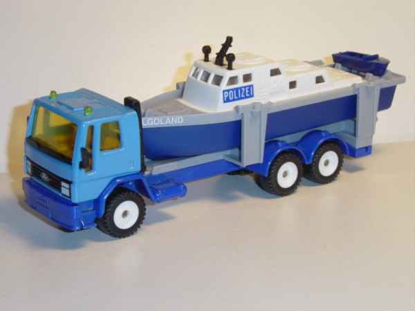 Ford Cargo mit Motorboot, blau/weiß, L11a