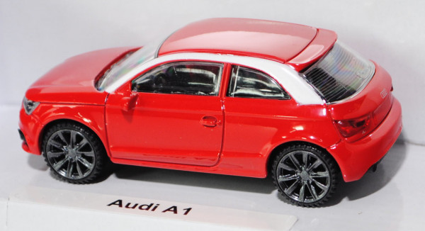 Audi A1 (Typ 8X), Modell 2010-, verkehrsrot/reinweiß, RASTAR, 1:43, mb