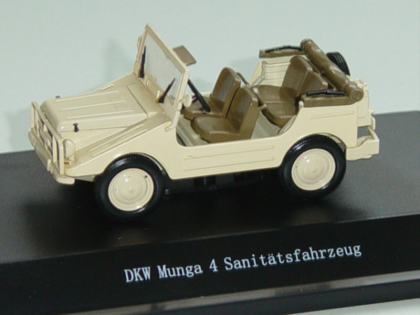 DKW Munga 4 Ambulance Verdeck offen, hellelfenbein, Starline models, 1:43, PC-Box