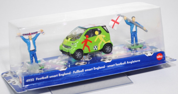 00000 Fussball-smart fortwo coupé passion-England (Mod. 03-07), gelbgrün, mit 2 Figuren, P30