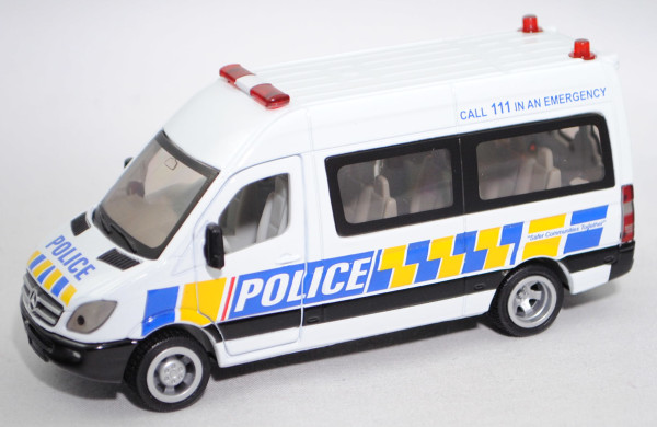 80400 NZ Mercedes-Benz Sprinter II (Mod. 06-09) Mannschaftswagen, weiß, POLICE SIKU, 1:50, L17mK