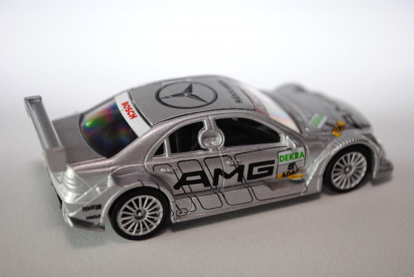 Mercedes AMG C-Klasse DTM, silbergraumetallic, AMG / DEKRA / ADAC / BOSCH / HÄKKINEN / Nr. 8, 1:50,