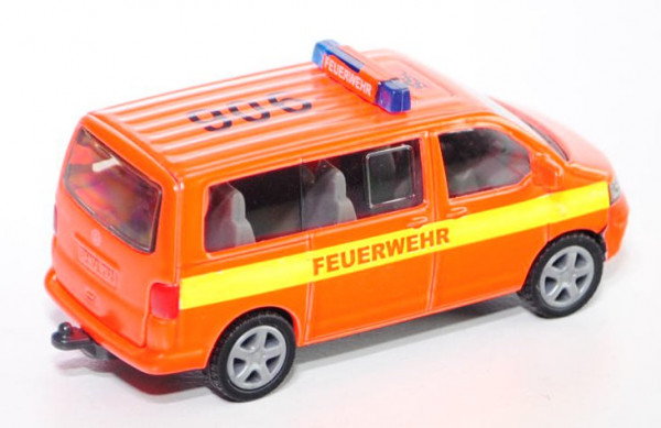 00401 SSC VW T5 Multivan, Modell 2003-2009, tagesleuchtfarbe, mit leuchtgelbem Streifen, FEUERWEHR /