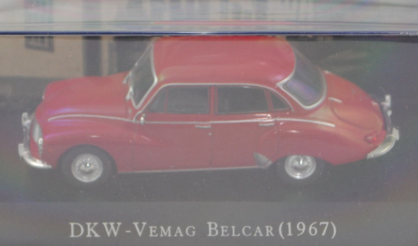 DKW-Vemag Belcar 67 (4-türige Limousine, Modell 1967), h.braunrot, De Agostini, 1:43, PC-Box