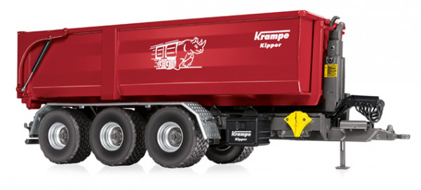 Krampe THL 30 L Tridem-Hakenlift mit Krampe Abrollcontainer Big Body 750, rot/grau, Wiking, 1:32, mb