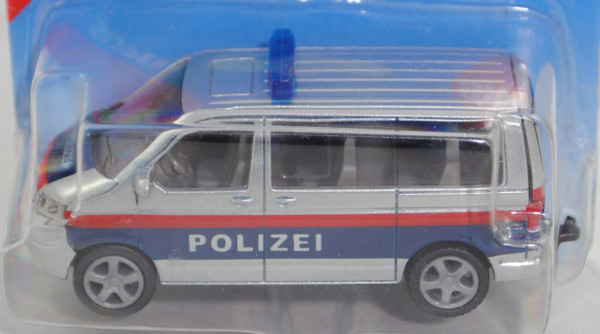 03800 A VW T5.1 Multivan (Mod. 2003-2009) Polizei-Mannschaftswagen, weißalu, POLIZEI, SIKU, P28b