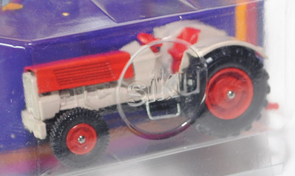 00003 Hanomag Robust 900 (Modell 1967-1969) Traktor (Zugschlepper), hell-graubeige/verkehrsrot, Sitz