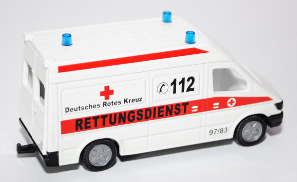 00001 Mercedes Sprinter Rettungswagen, reinweiß/rot, C 112 / Deutsches Rotes Kreuz / RETTUNGSDIENST
